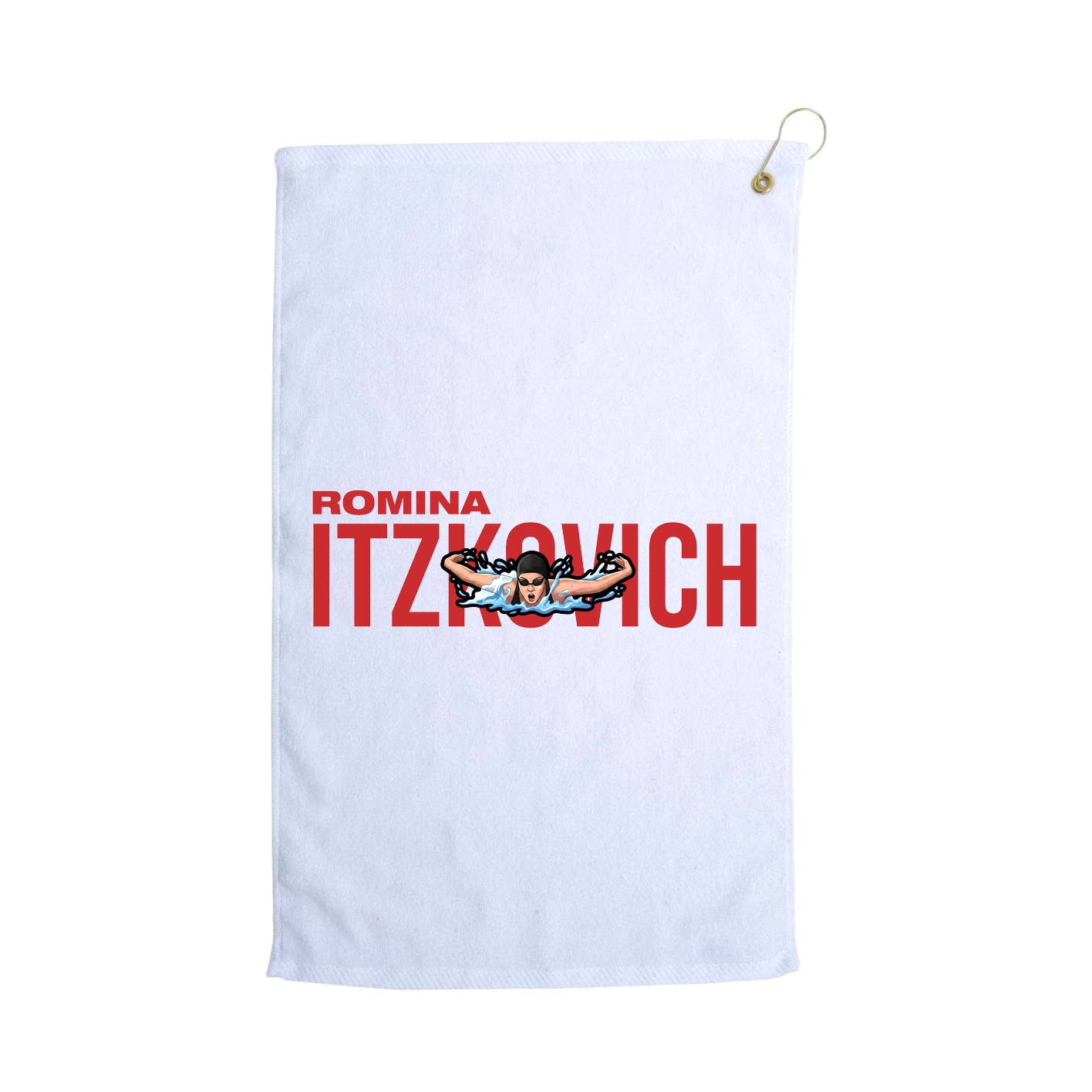 Golf Towel — Player Name in White
