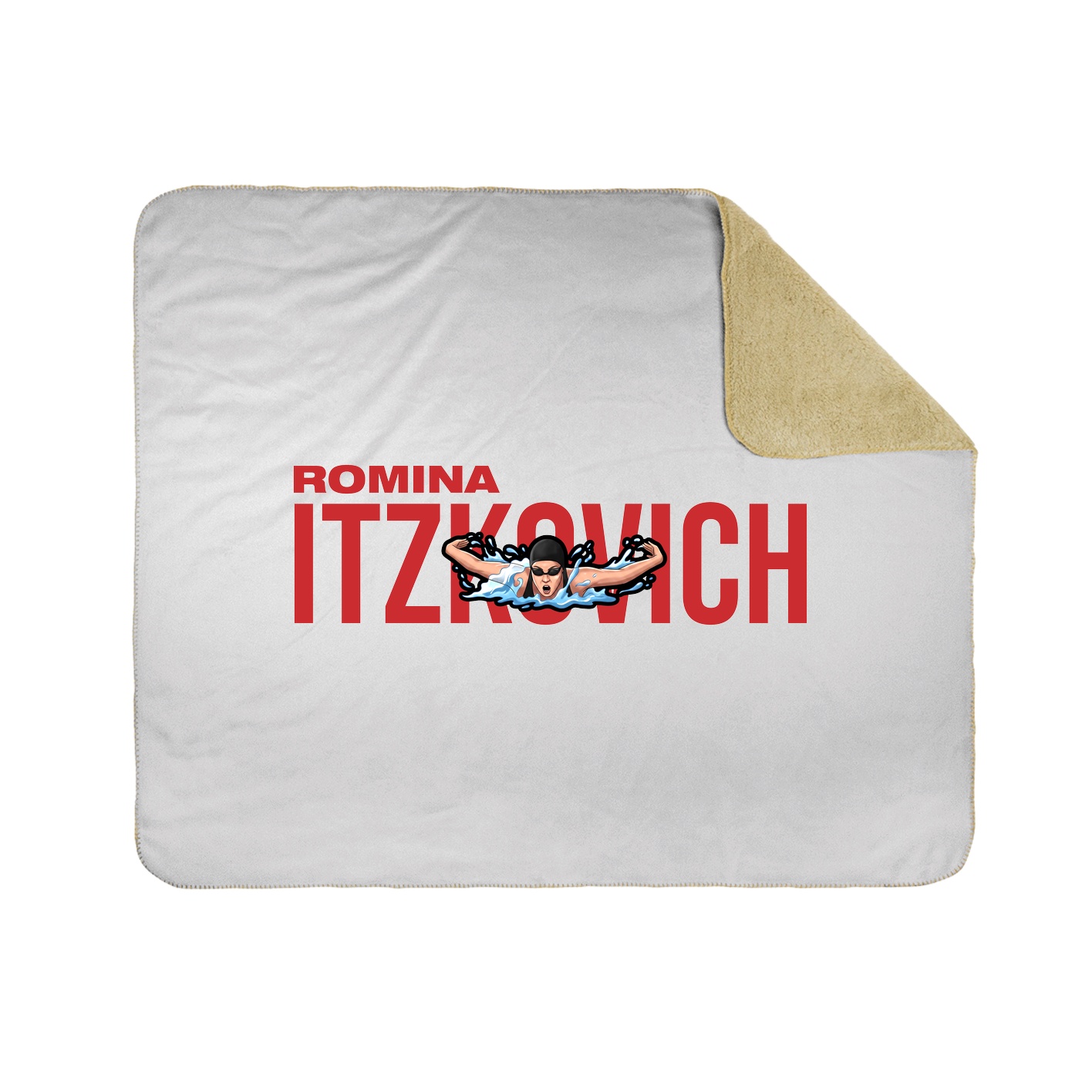 Throw Blanket — Player Name in White