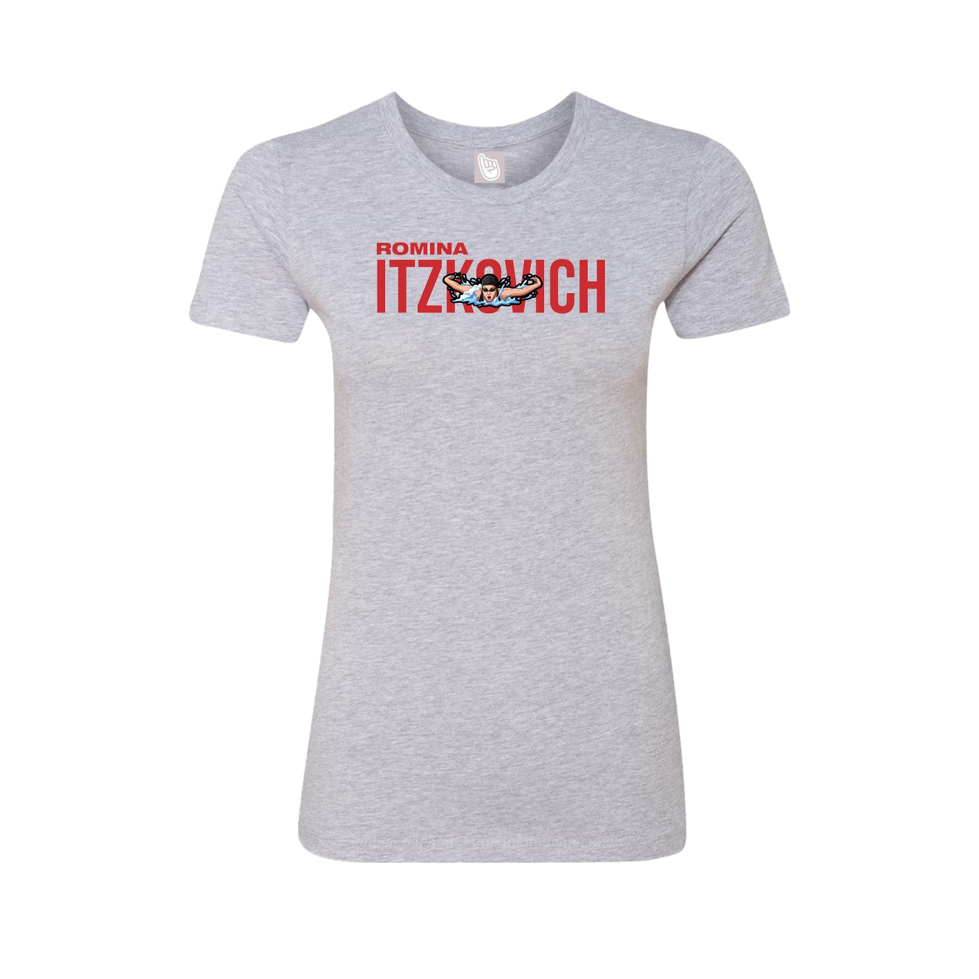 Womens Tee — Player Name in Grey