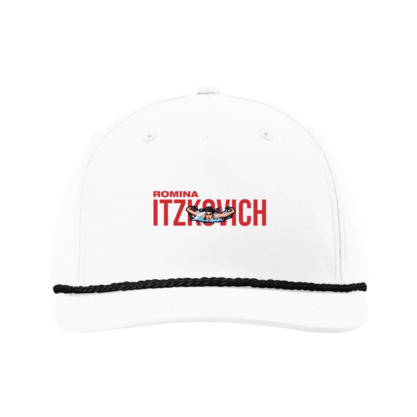 Five-Panel Classic Rope Cap — Player Name in White