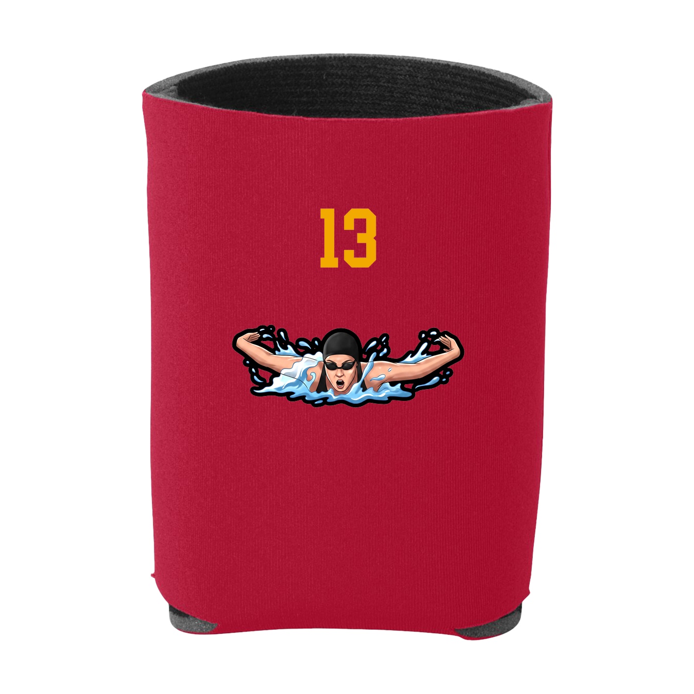Can Holder — Number Top in Red