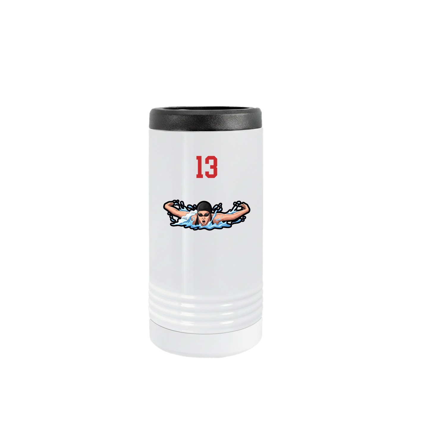 Slim Beverage Holder — Number Top in White