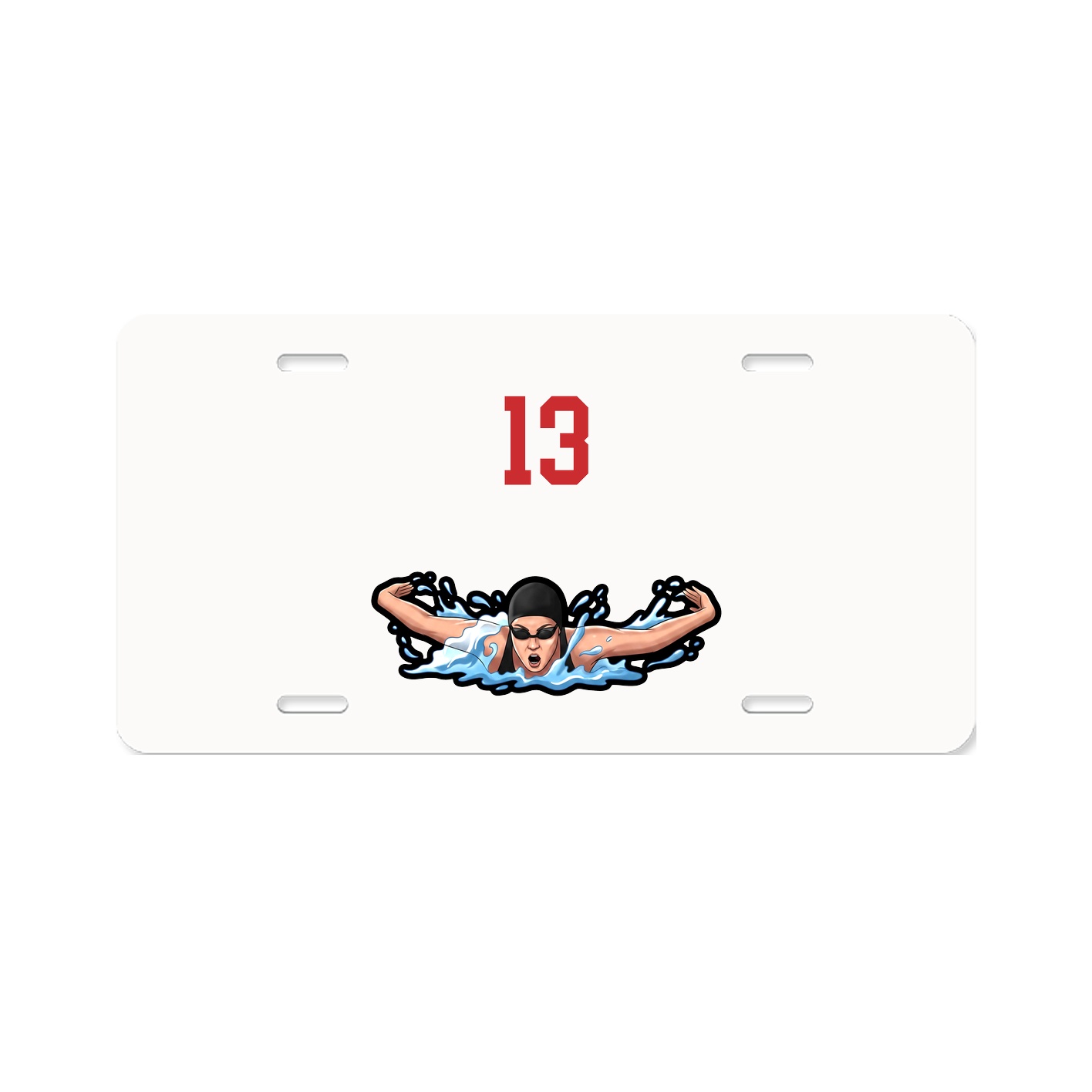 License Plate — Number Top in Classic
