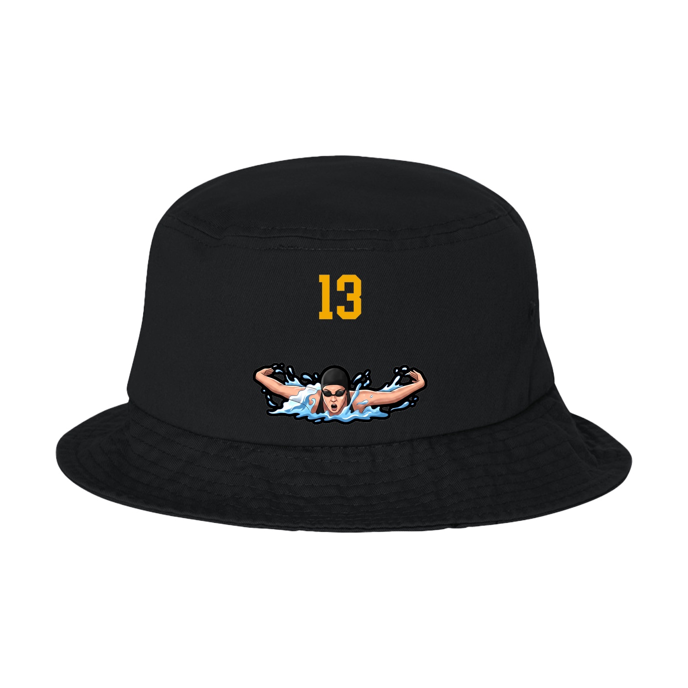 Bucket Cap — Number Top in Black