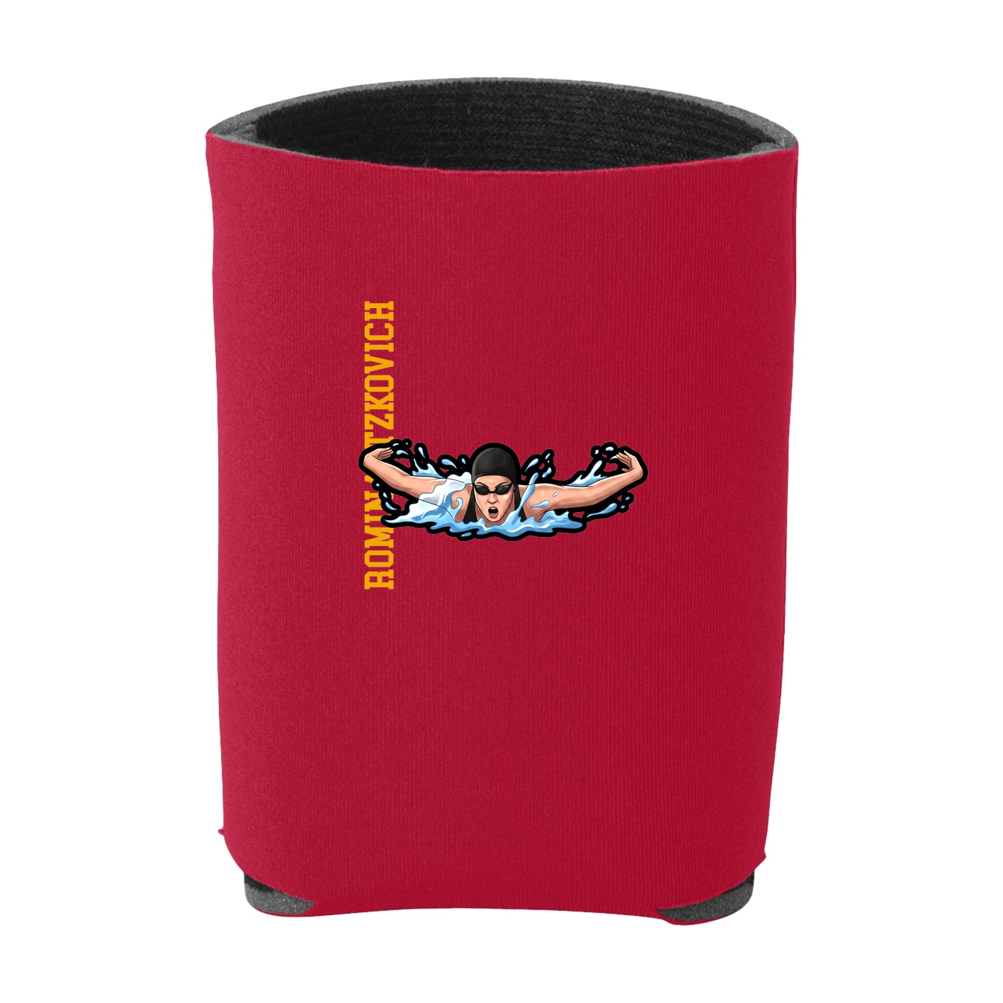 Can Holder — Name Vertical in Red