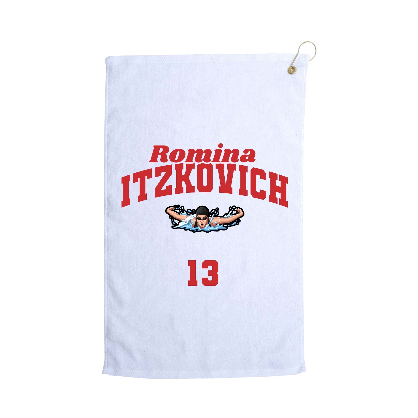 Golf Towel — Signature Arch in White