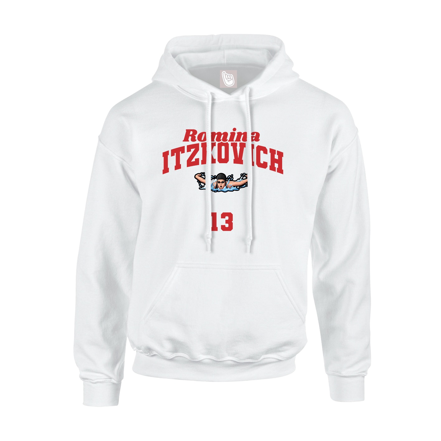 Youth Hoodie — Signature Arch in White