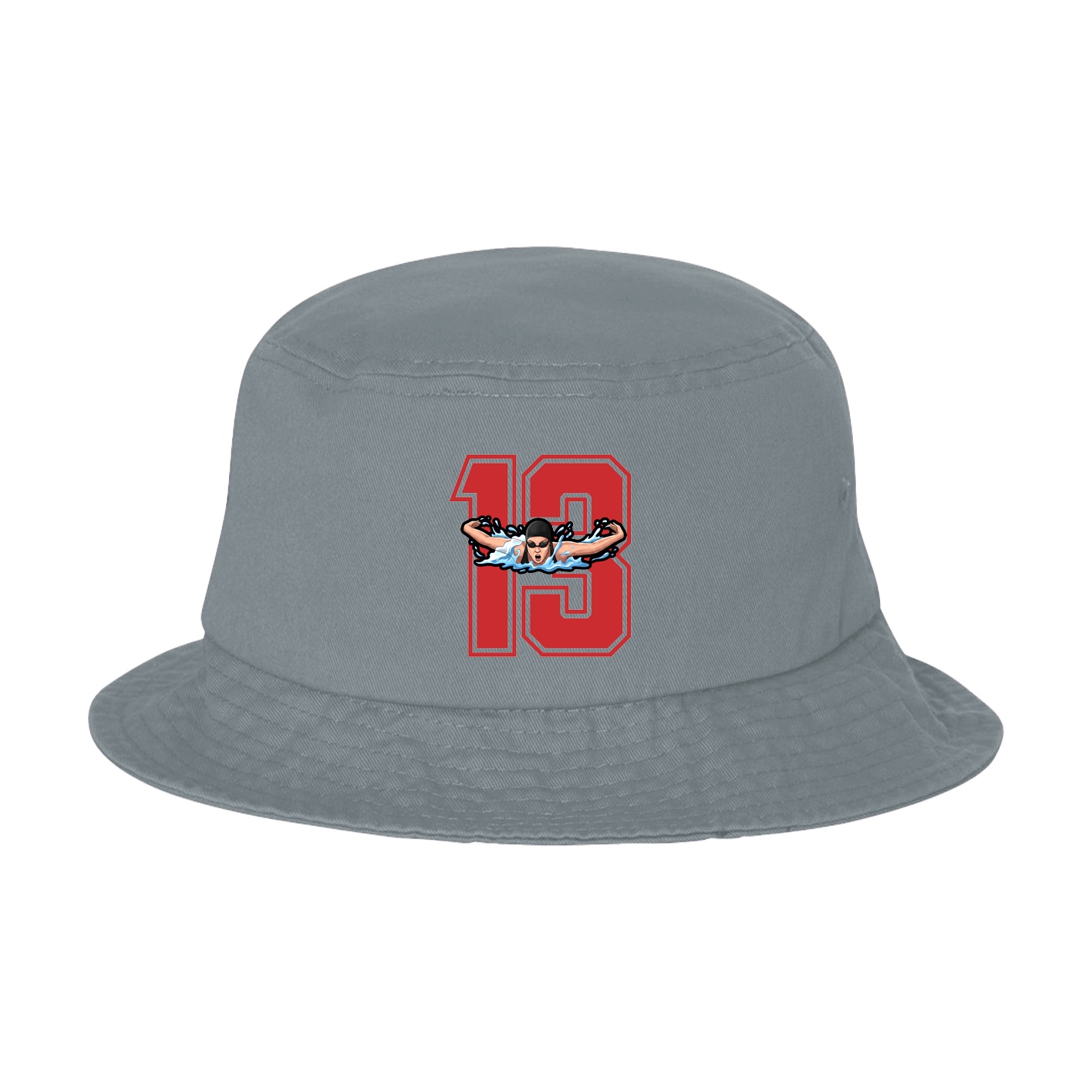 Bucket Cap — Number in Grey