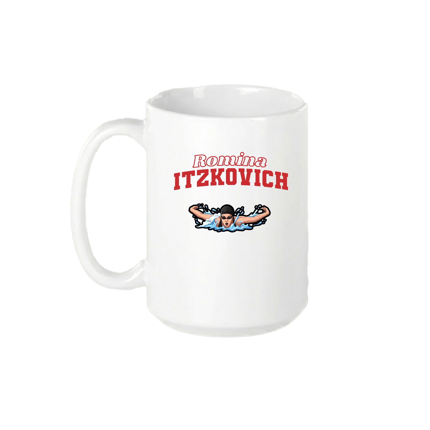 15oz Coffee Mug — Name Arch in White