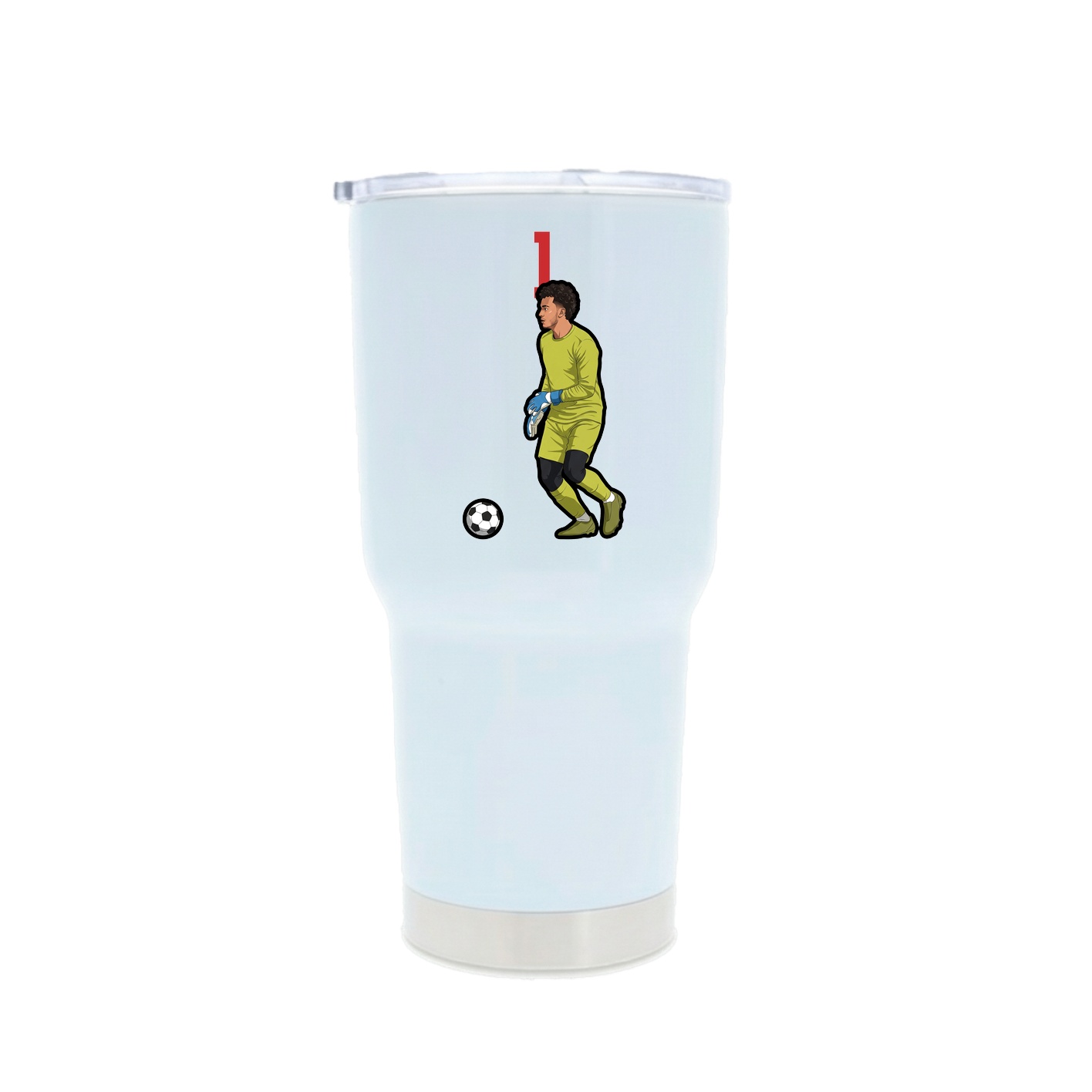 30oz Stainless Steel Tumbler — Number Top in White