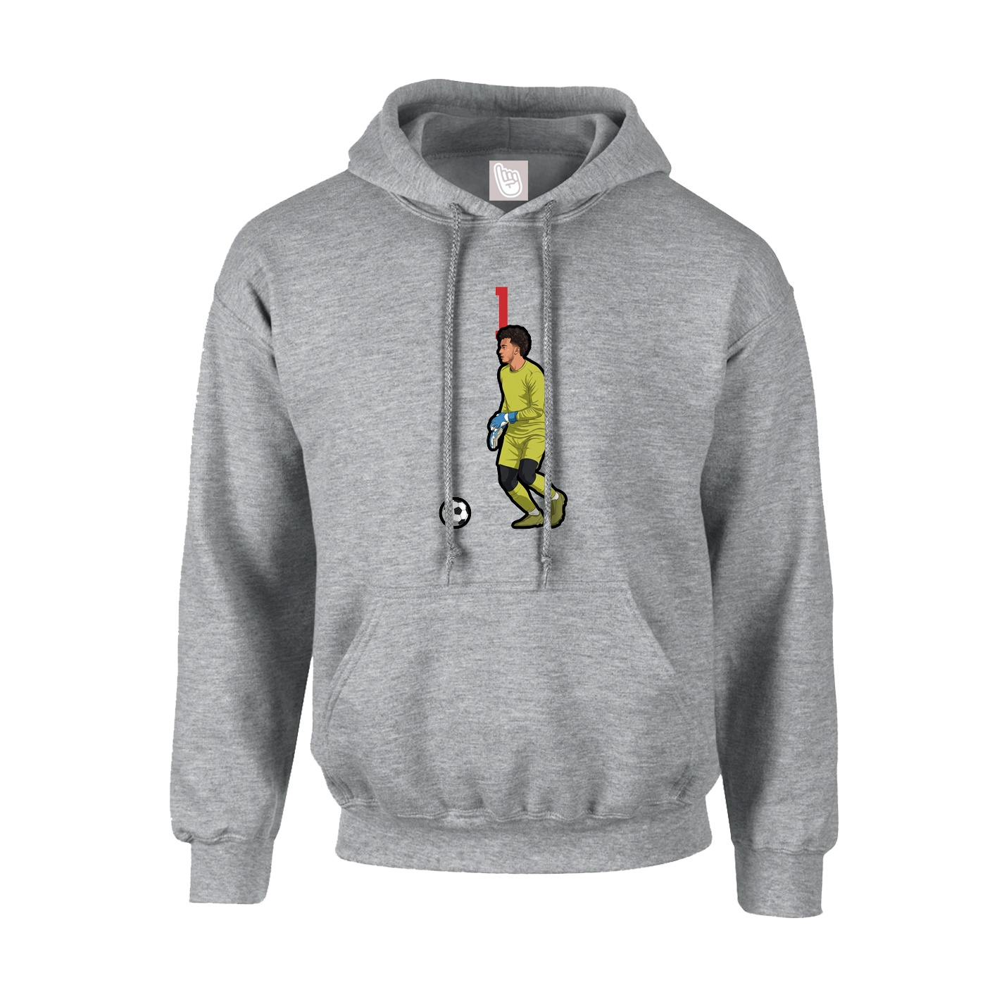 Hoodie — Number Top in Grey