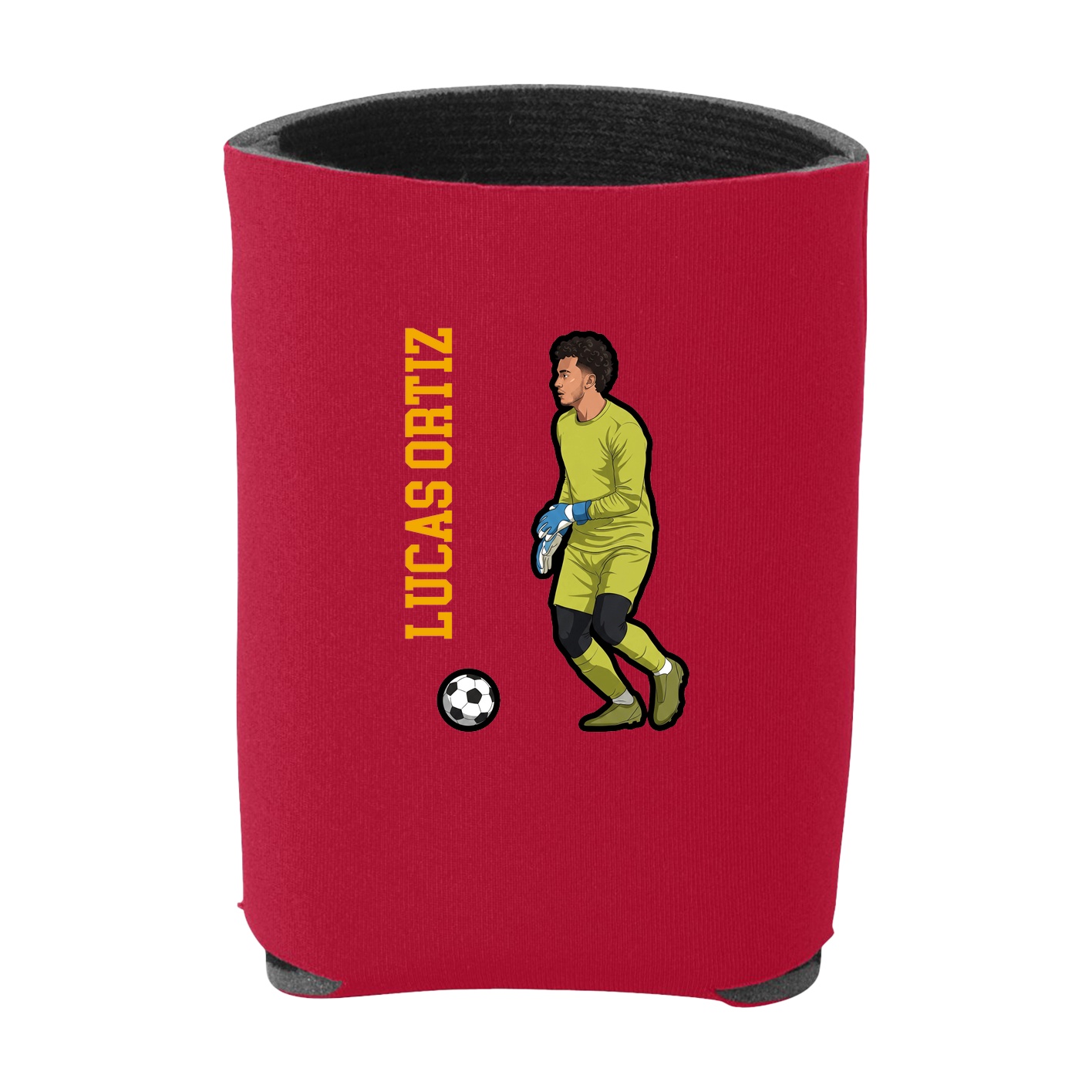 Can Holder — Name Vertical in Red