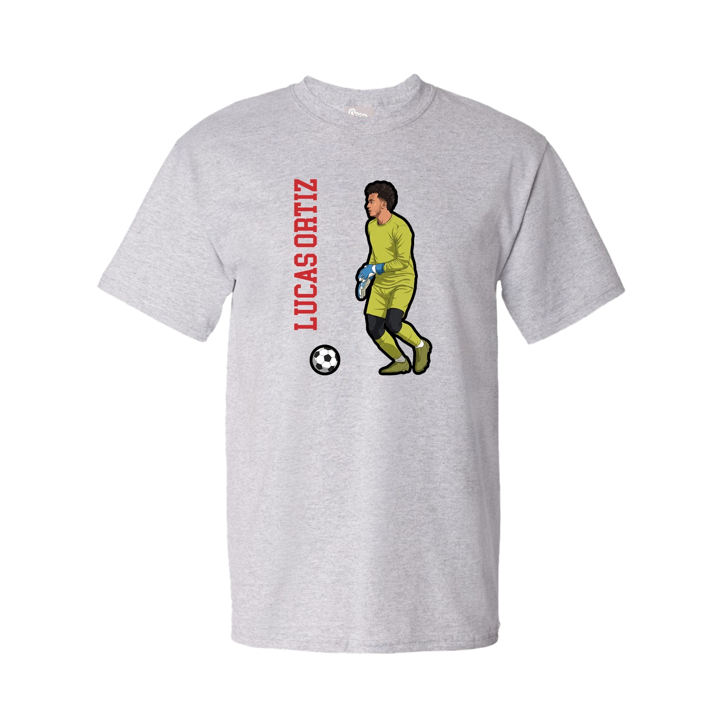 Tee — Name Vertical in Grey