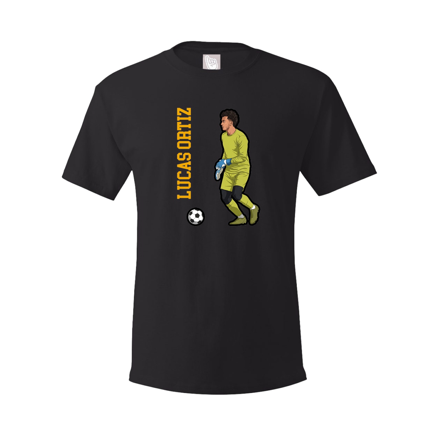 Youth Tee — Name Vertical in Black
