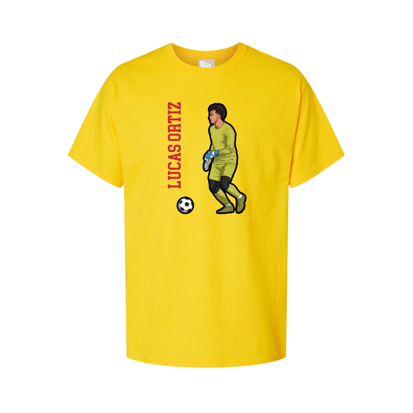 Youth Tee — Name Vertical in Gold