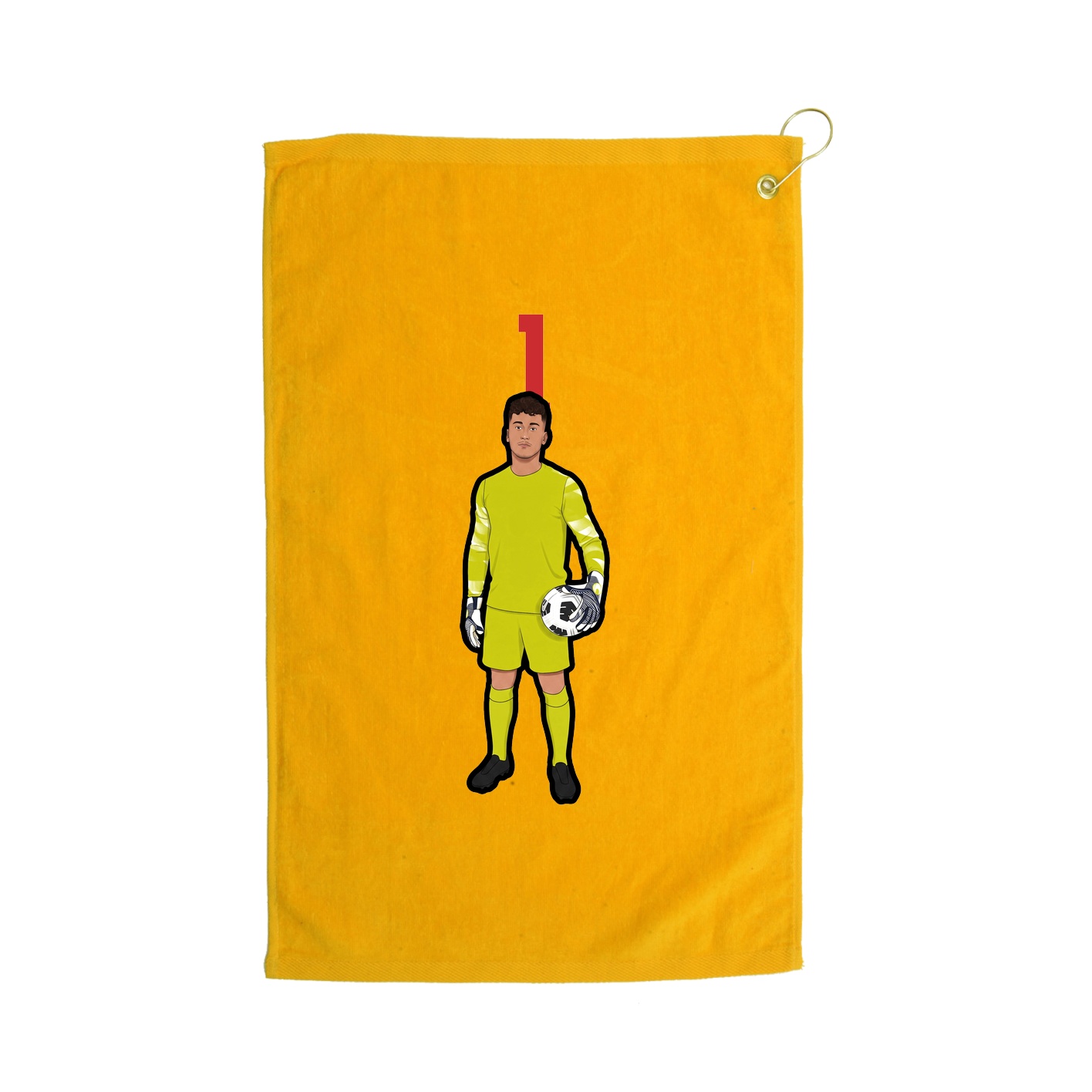 Golf Towel — Number Top in Gold