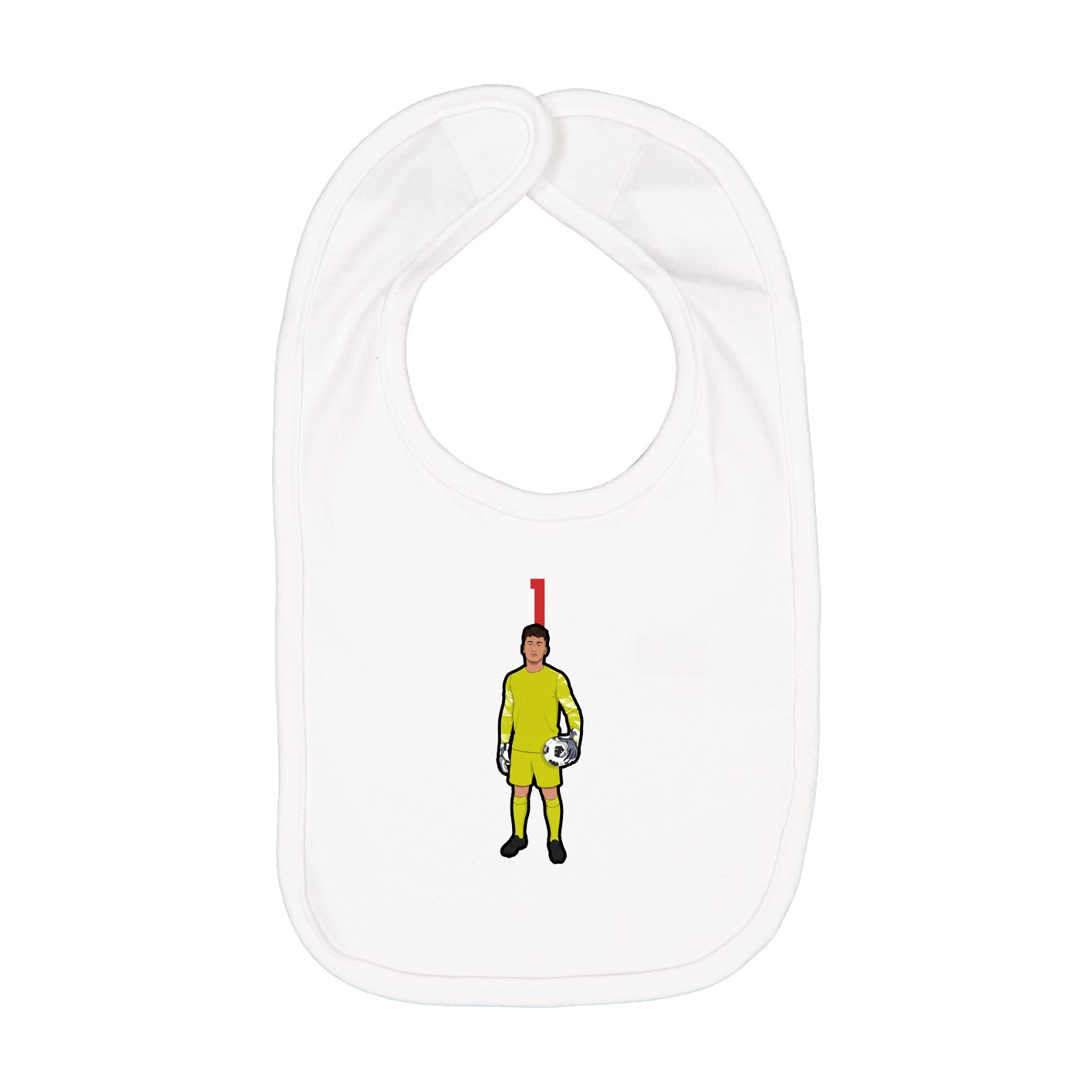 Infant Bib — Number Top in White