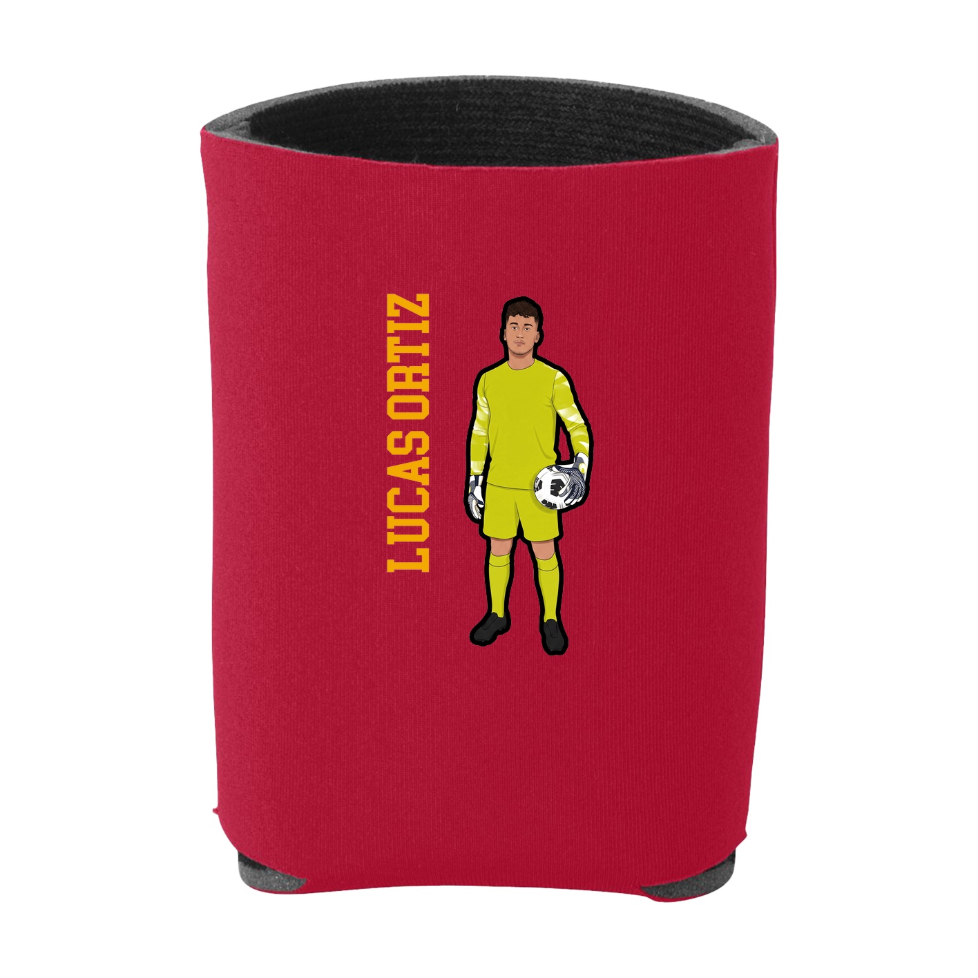 Can Holder — Name Vertical in Red