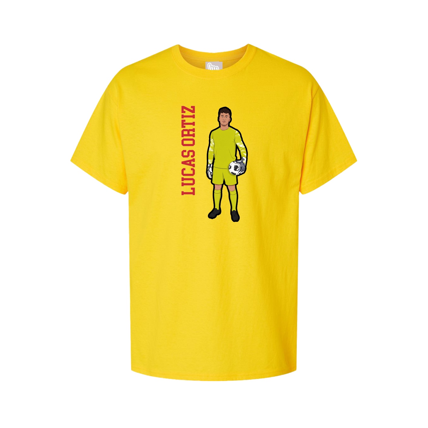 Youth Tee — Name Vertical in Gold