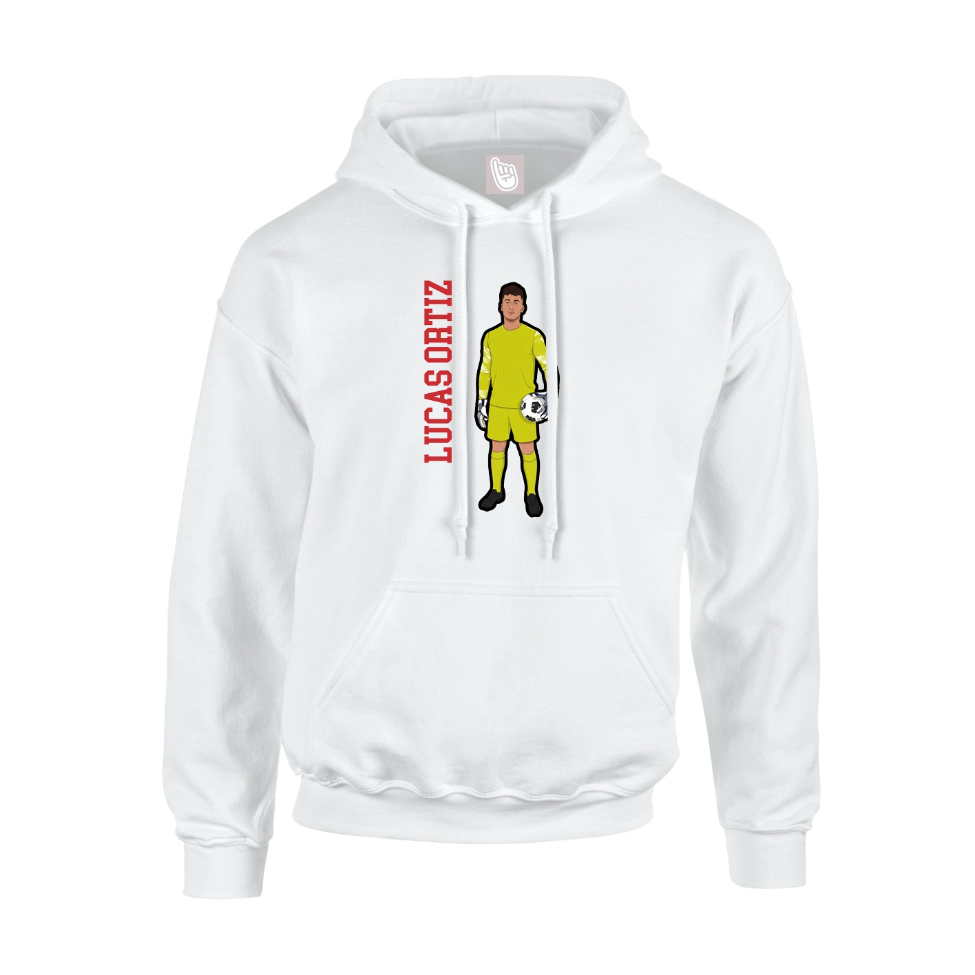 Youth Hoodie — Name Vertical in White