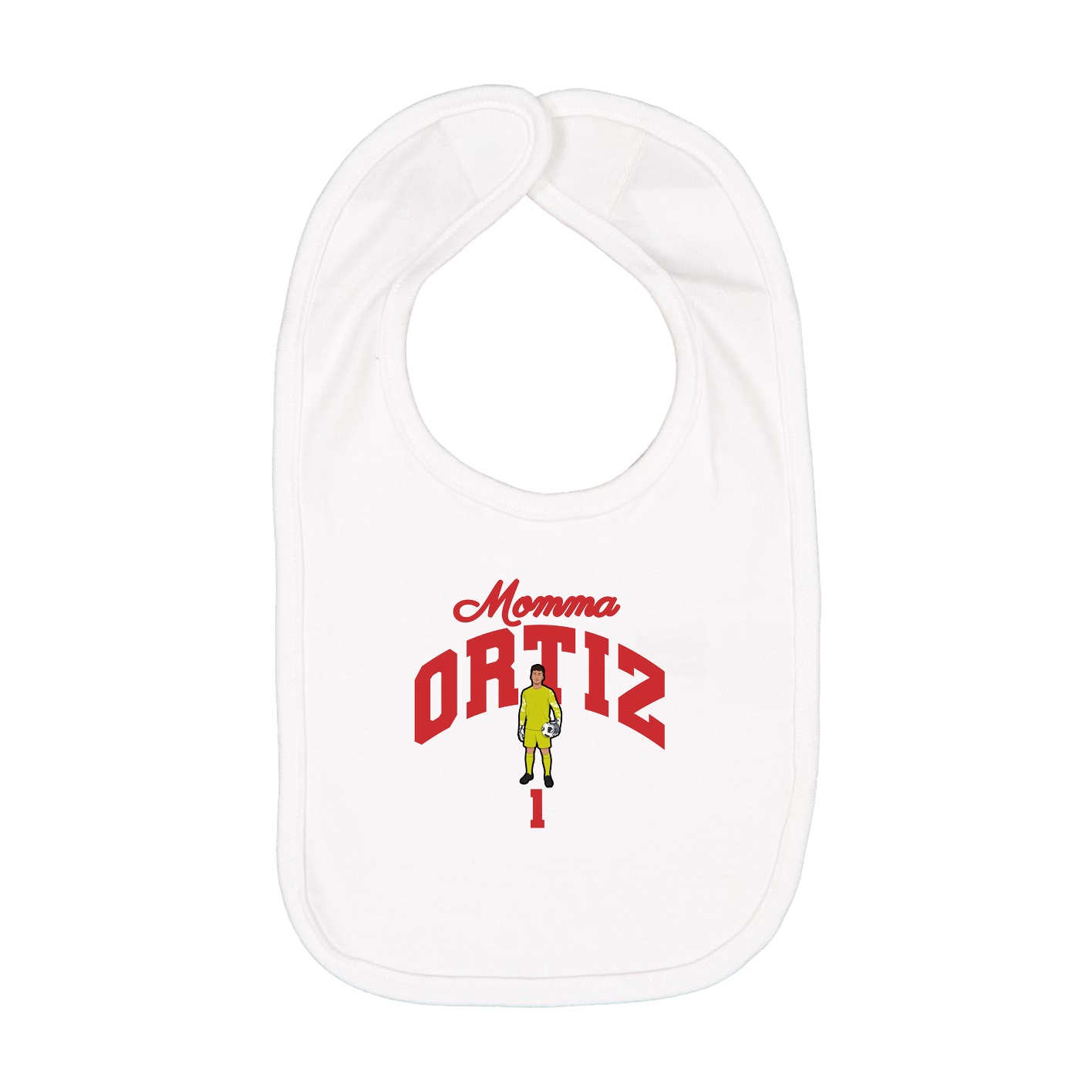 Infant Bib — Mothers Day Arch in White