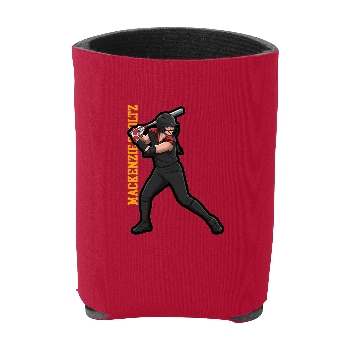 Can Holder — Name Vertical in Red