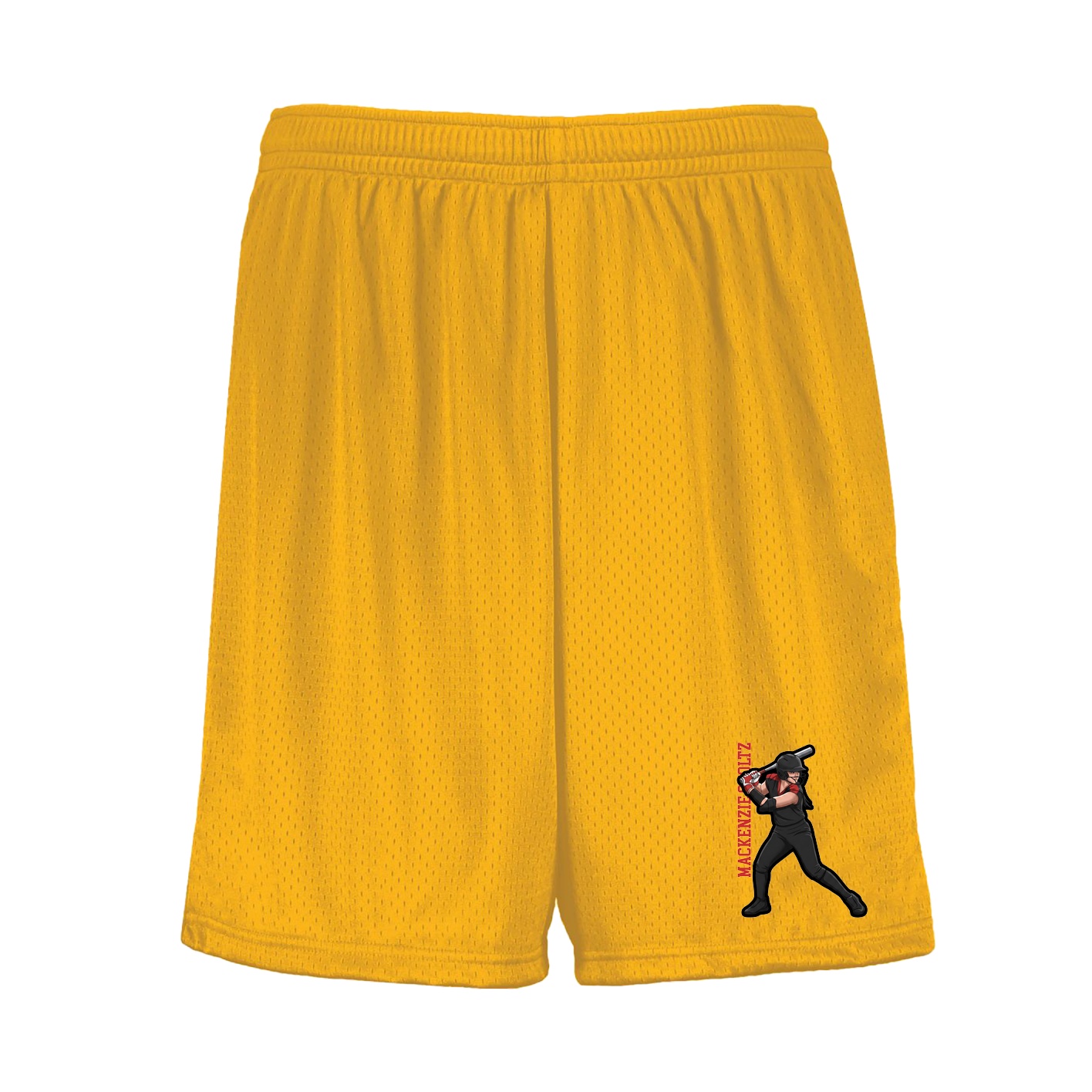 Shorts — Name Vertical in Gold