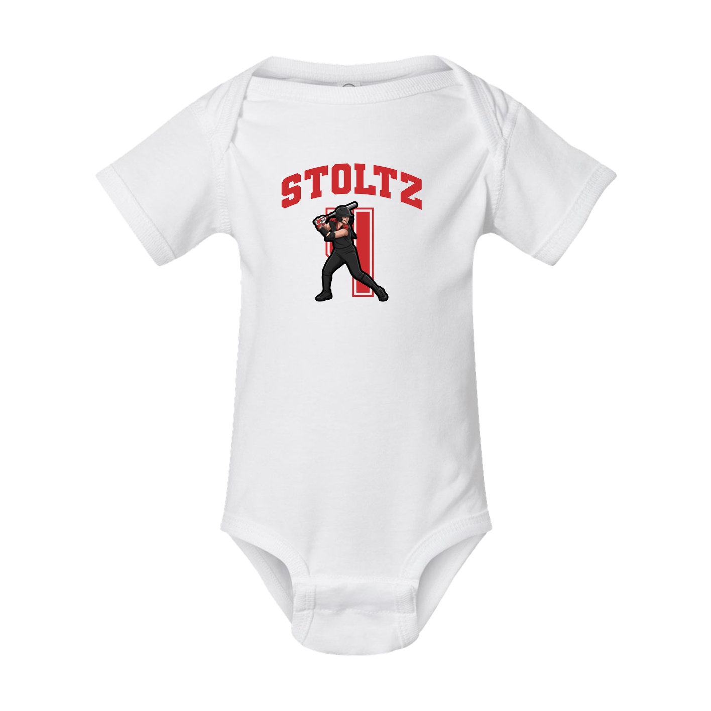Baby Onesie — Number in White