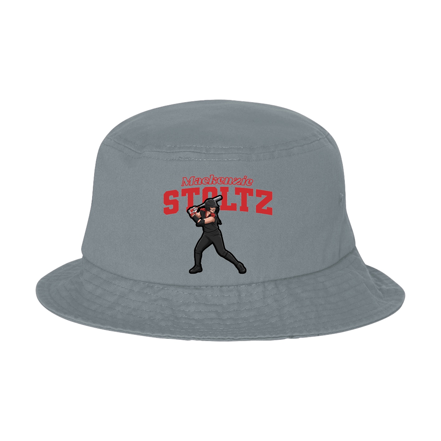 Bucket Cap — Name Arch in Grey