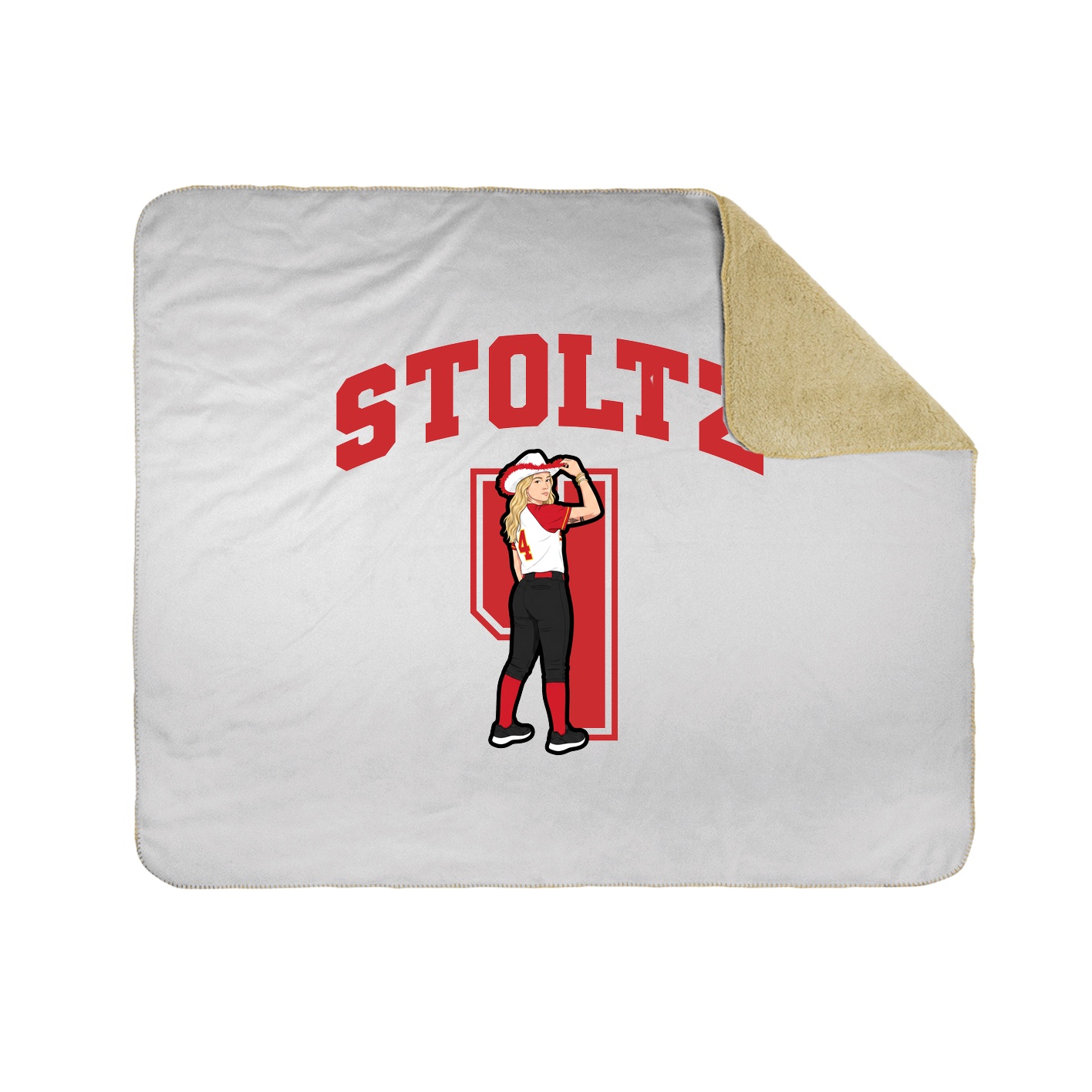 Throw Blanket — Number in White