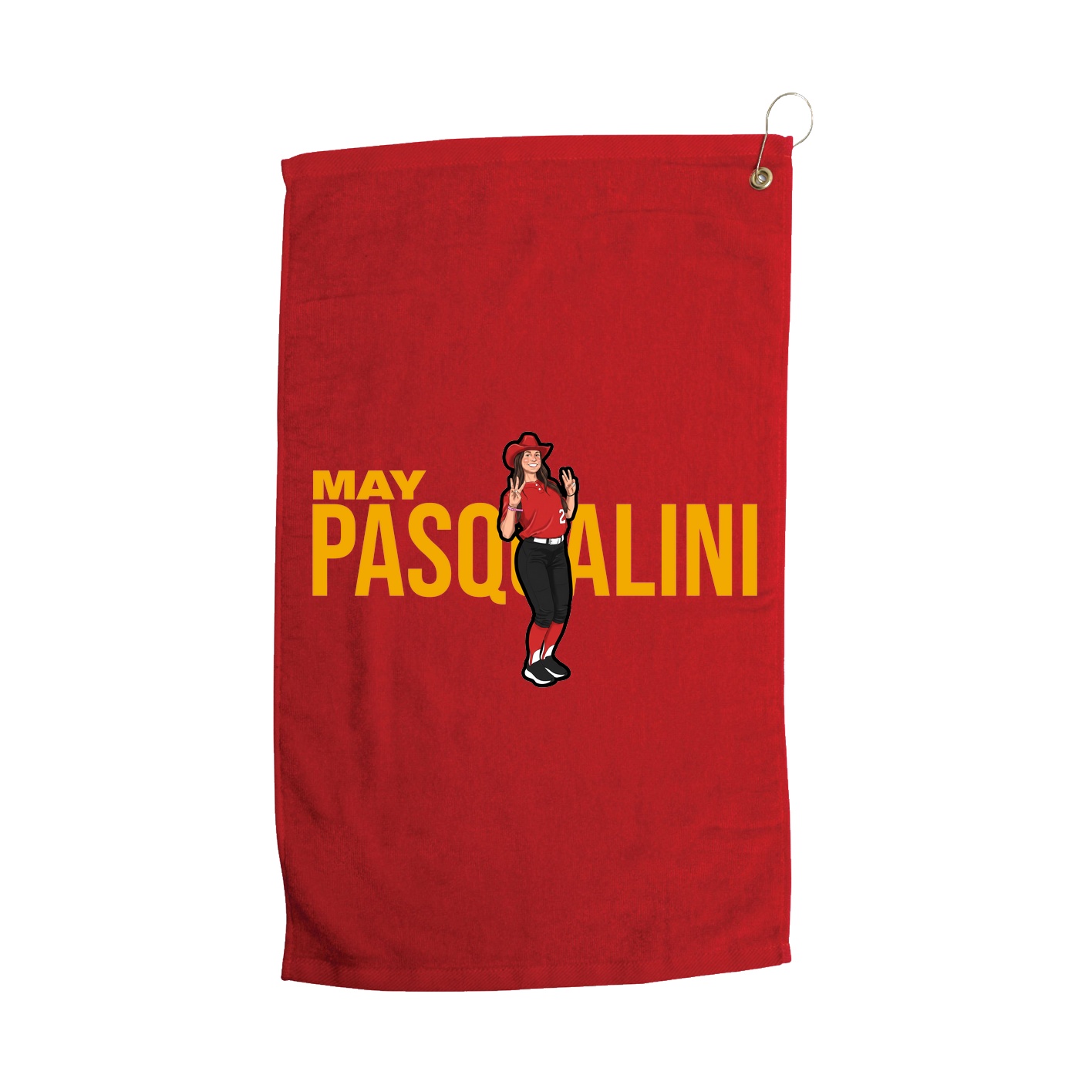 Golf Towel — Player Name in Red