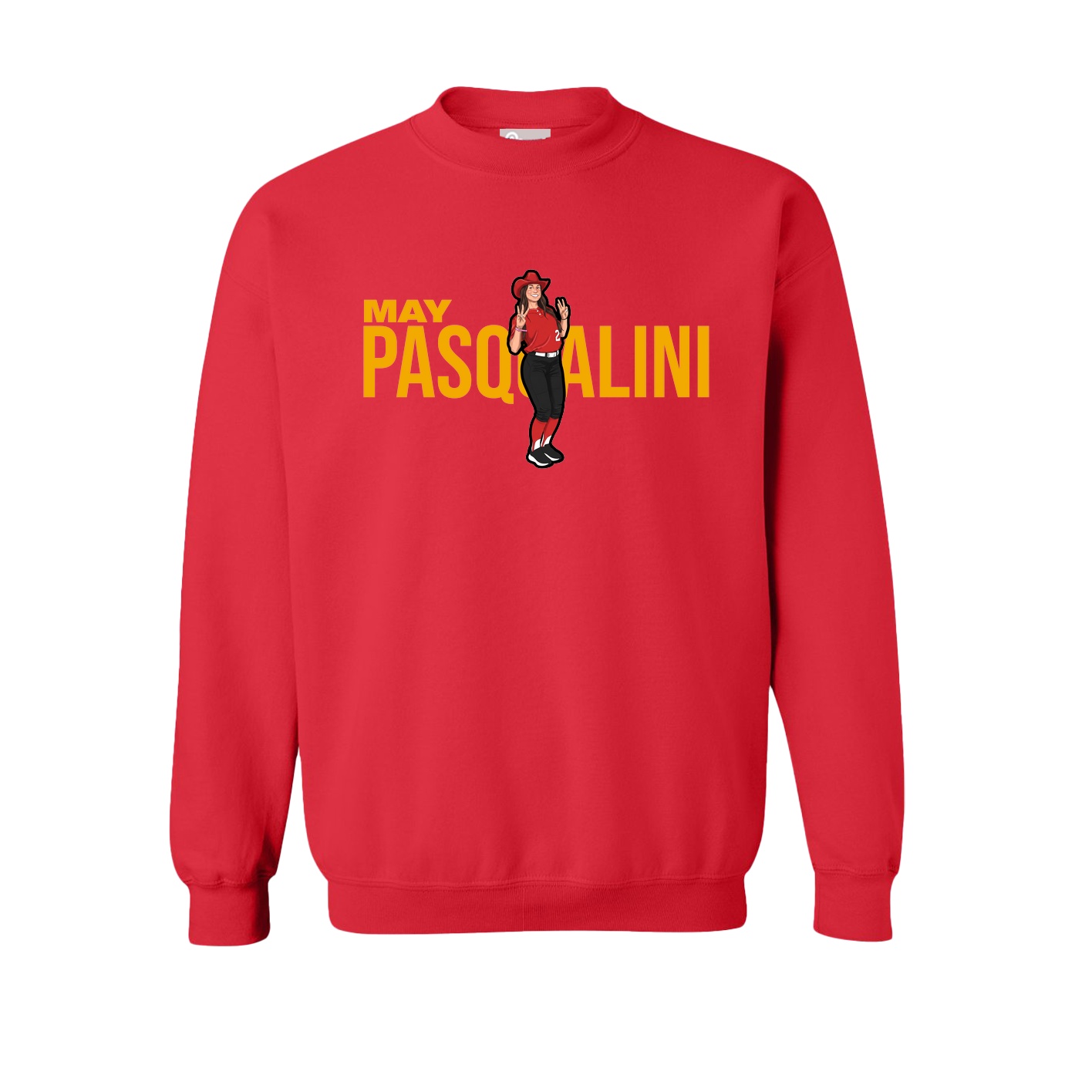 Fleece Crew — Player Name in Red