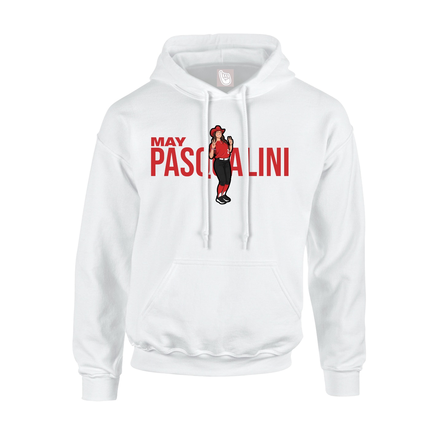 Youth Hoodie — Player Name in White