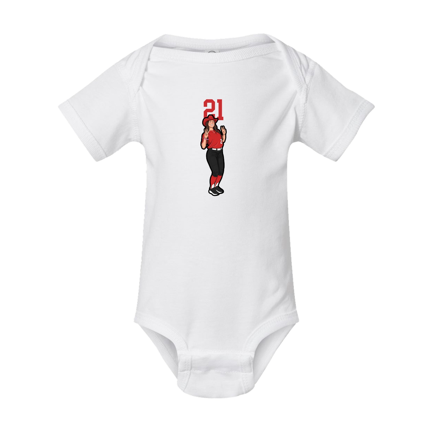 Baby Onesie — Number Top in White