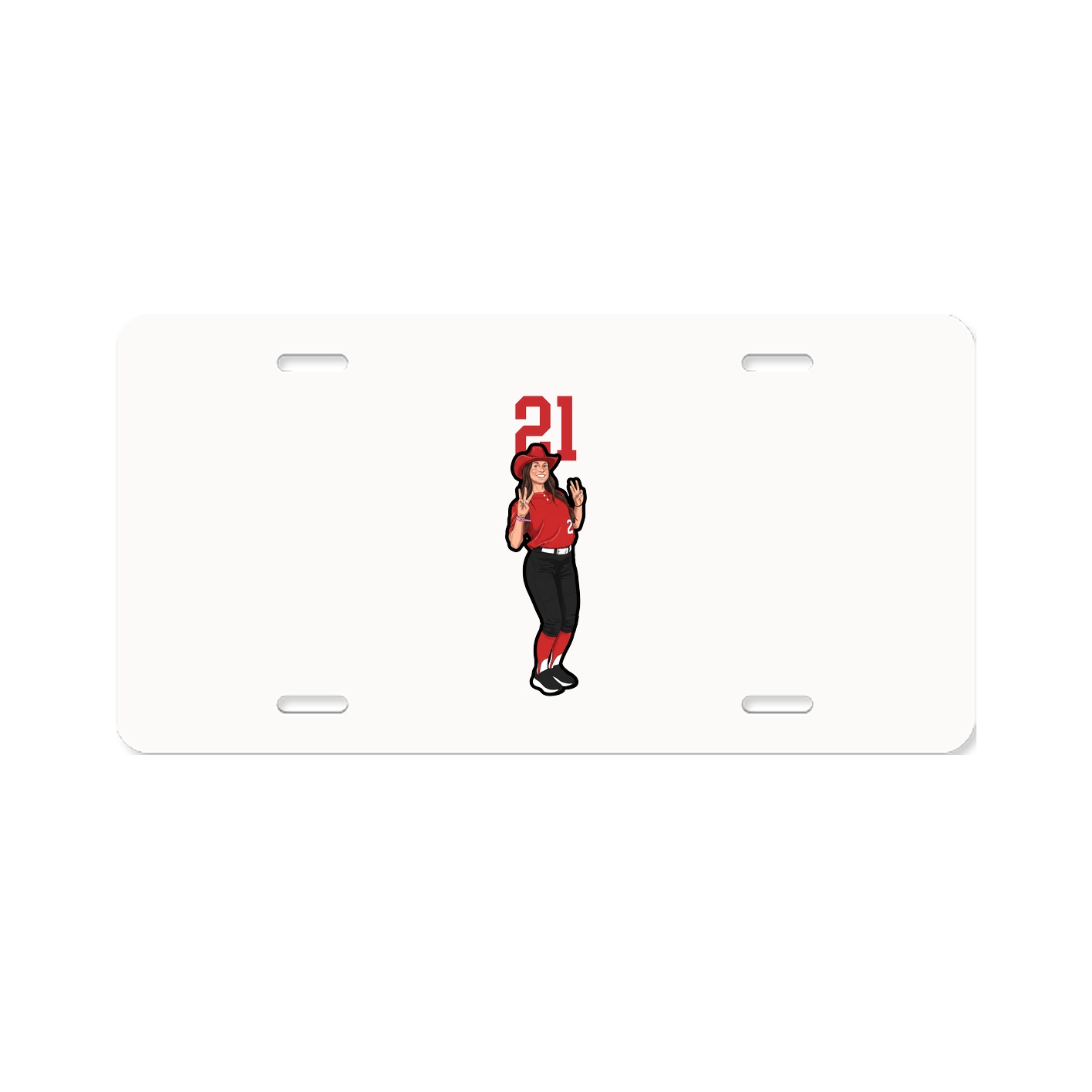License Plate — Number Top in Classic