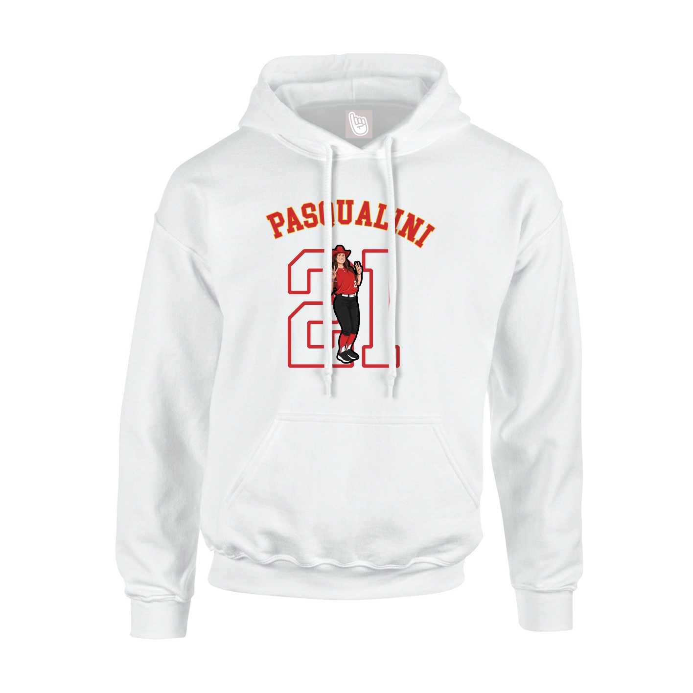 Youth Hoodie — Shirsey Arch in White