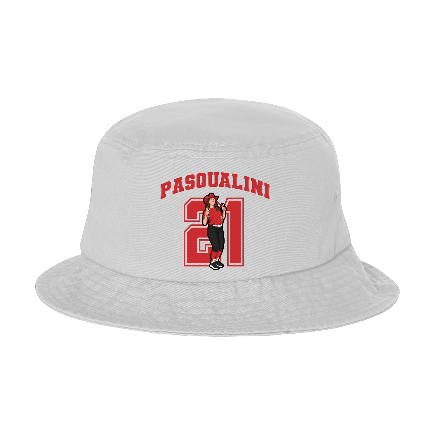 Bucket Cap — Number in White