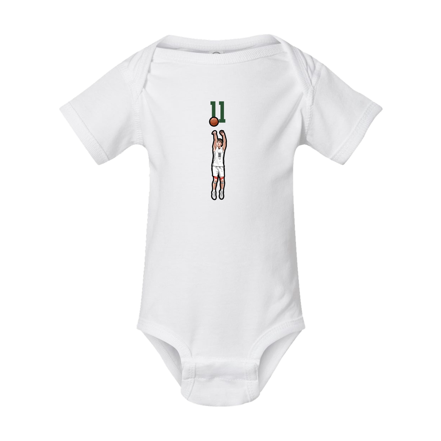 Baby Onesie — Number Top in White
