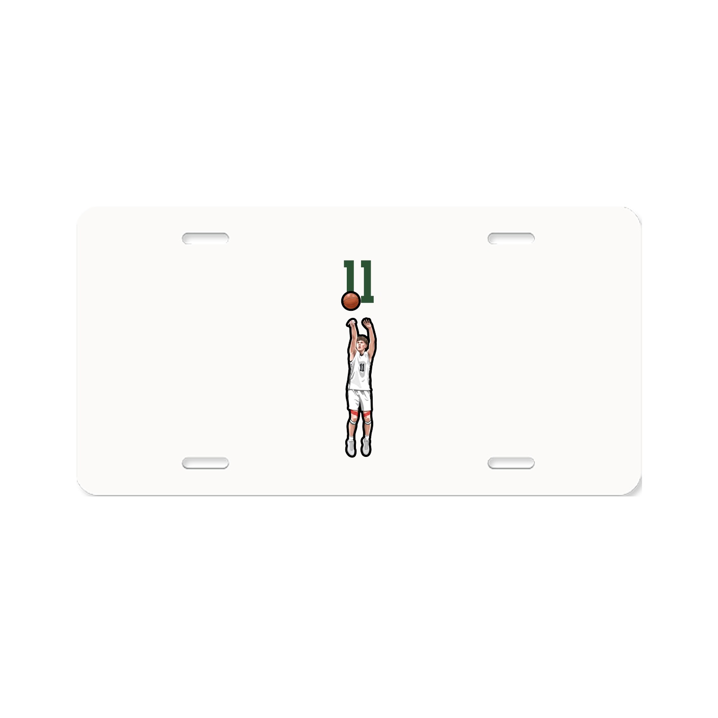 License Plate — Number Top in Classic
