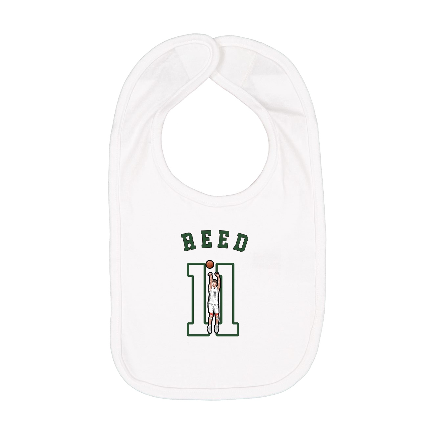 Infant Bib — Shirsey Arch in White