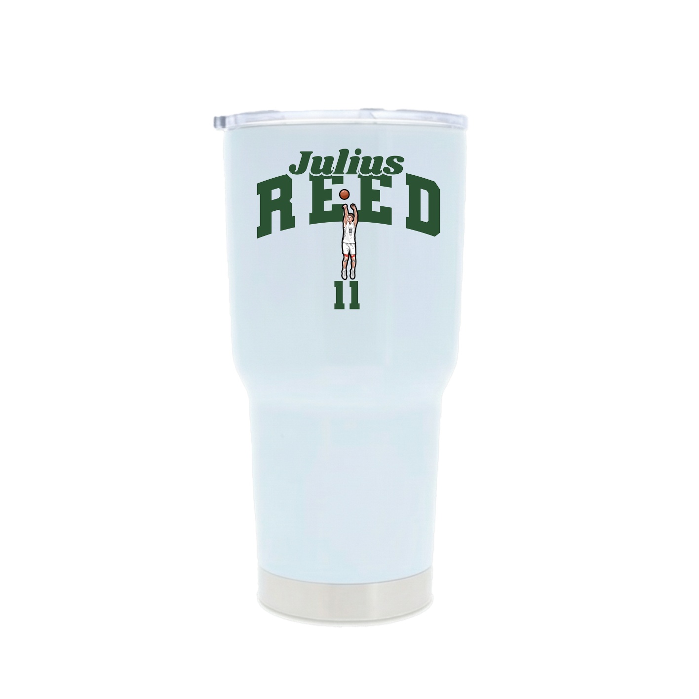 30oz Stainless Steel Tumbler — Signature Arch in White
