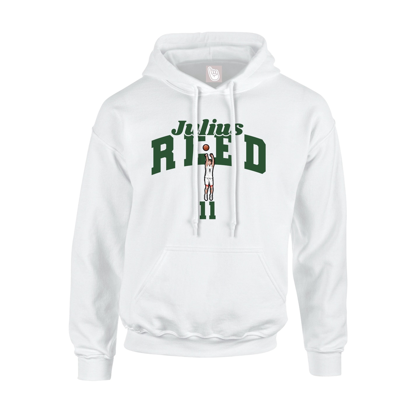 Youth Hoodie — Signature Arch in White