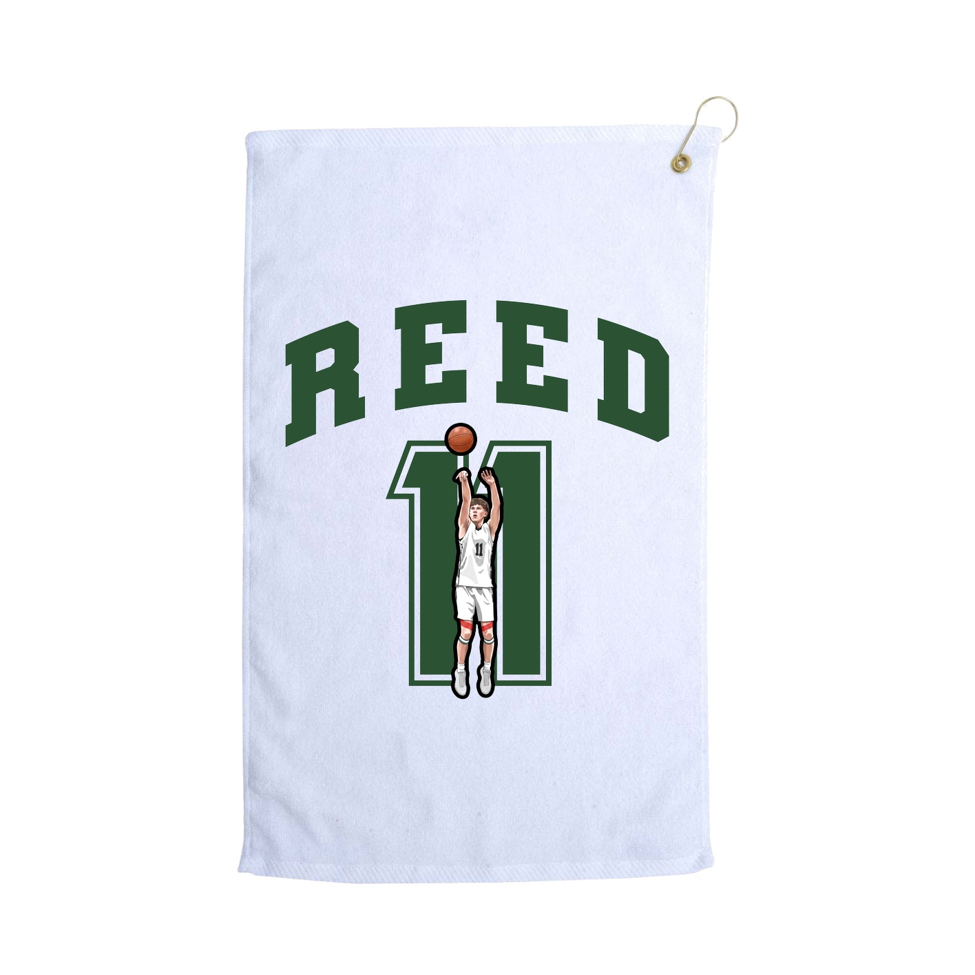 Golf Towel — Number in White