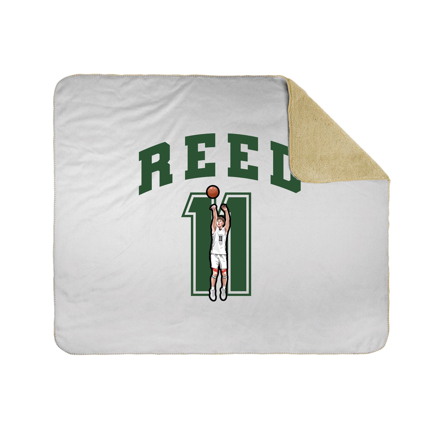 Throw Blanket — Number in White