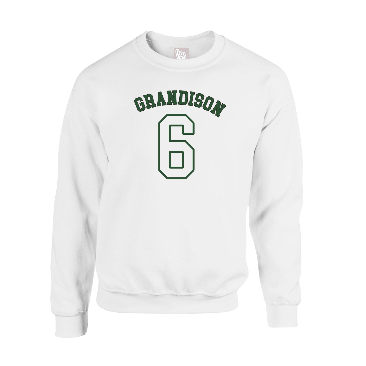 Fleece Crew — Shirsey Arch in White