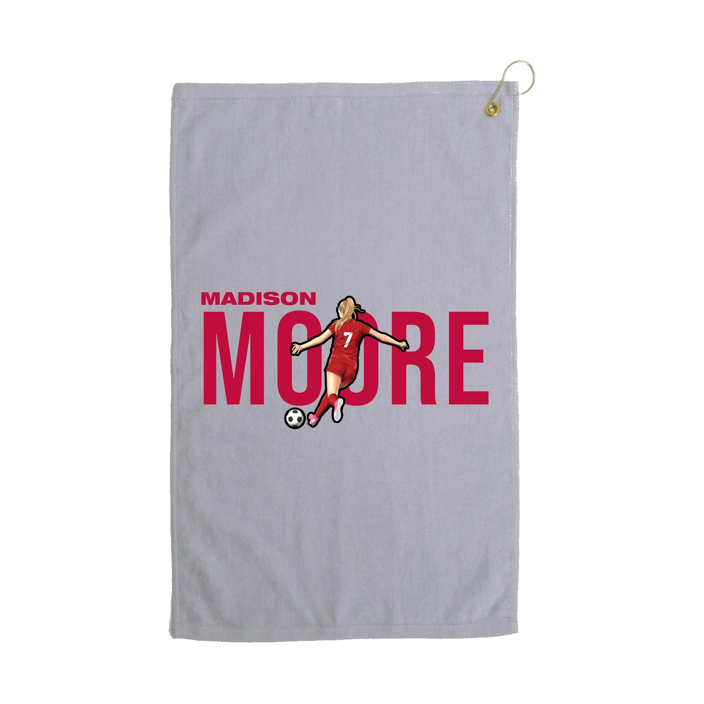 Golf Towel — Player Name in Grey