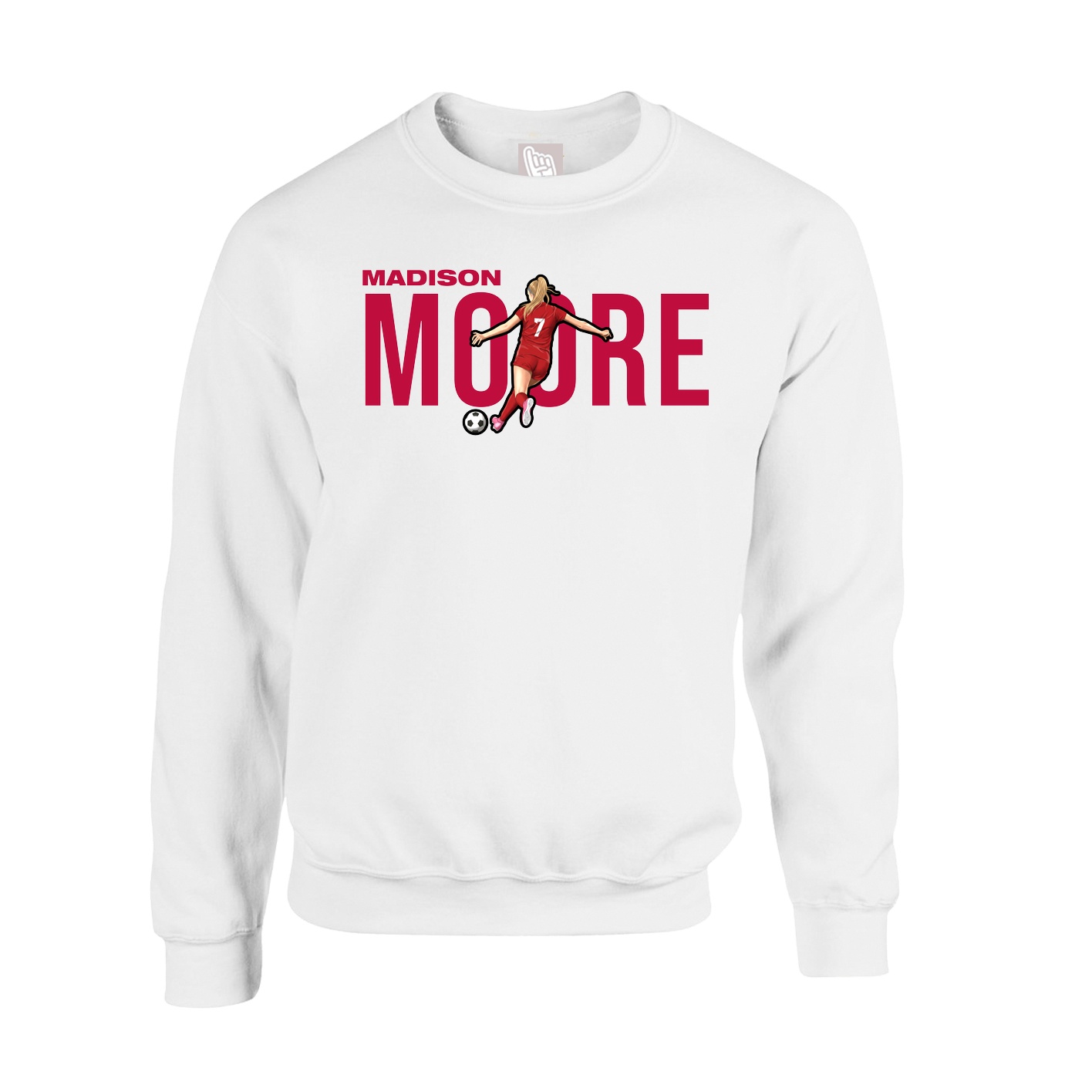 Fleece Crew — Player Name in White
