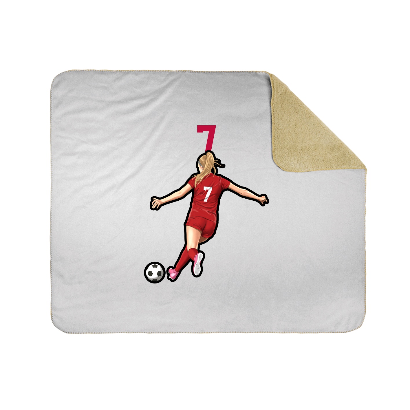 Throw Blanket — Number Top in White