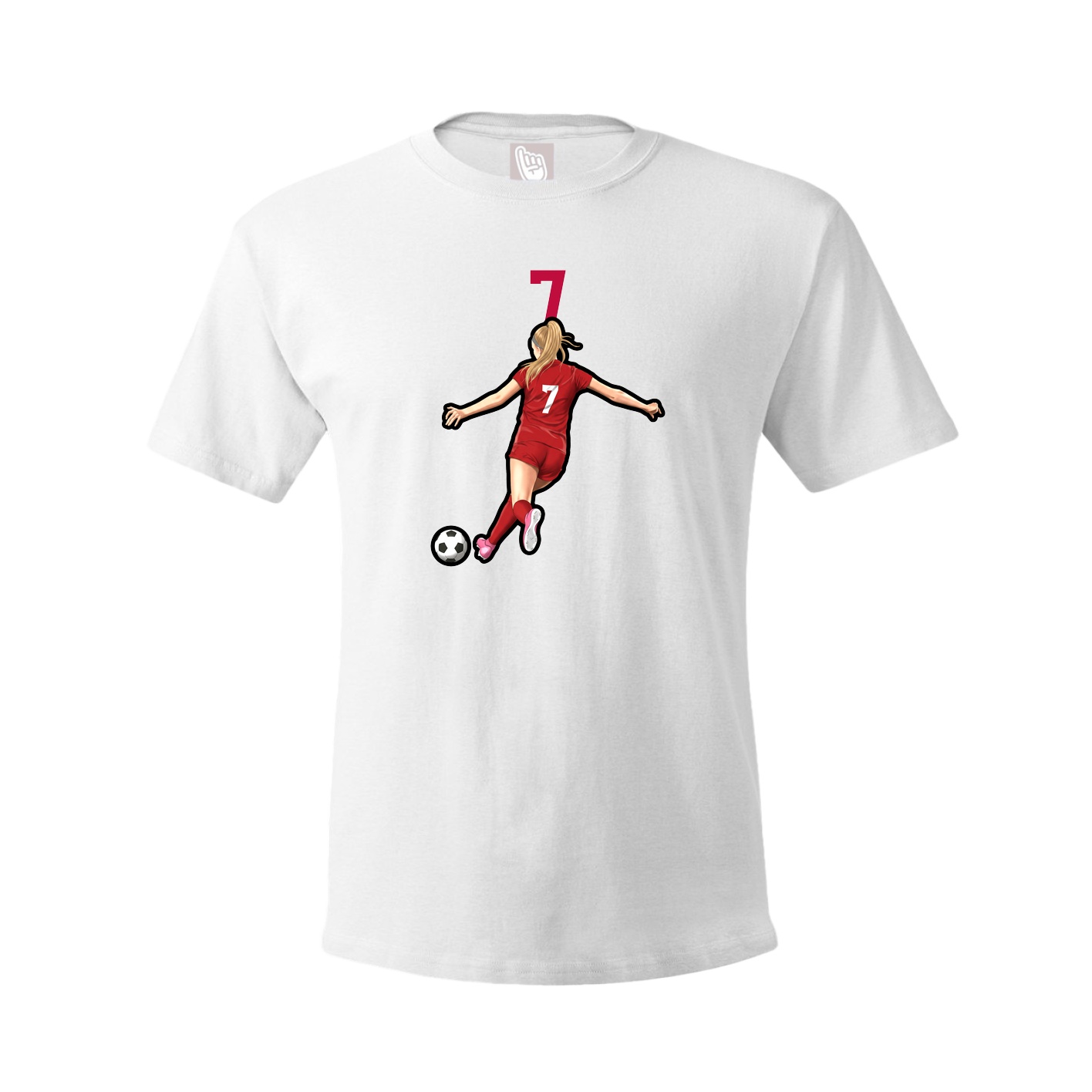 Youth Tee — Number Top in White