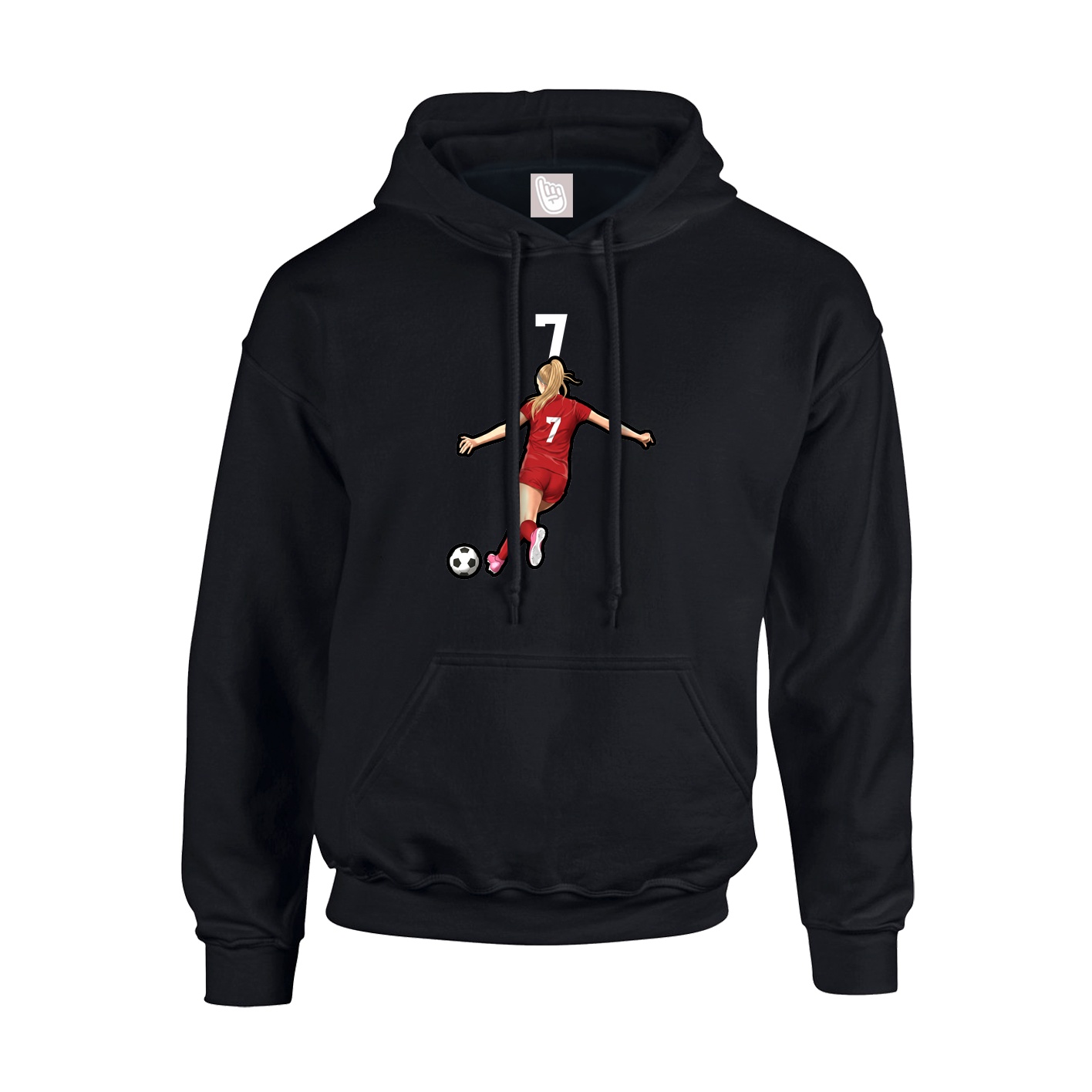 Youth Hoodie — Number Top in Black